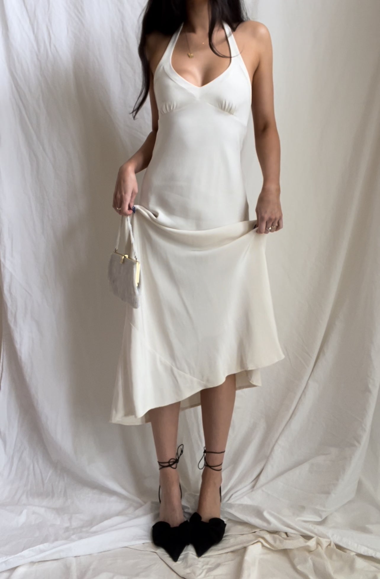 Silk ‘Ivory Tower’ Dress