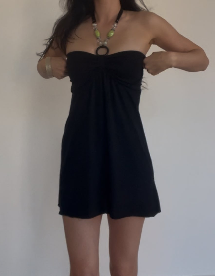 Halter Beads Mini Dress