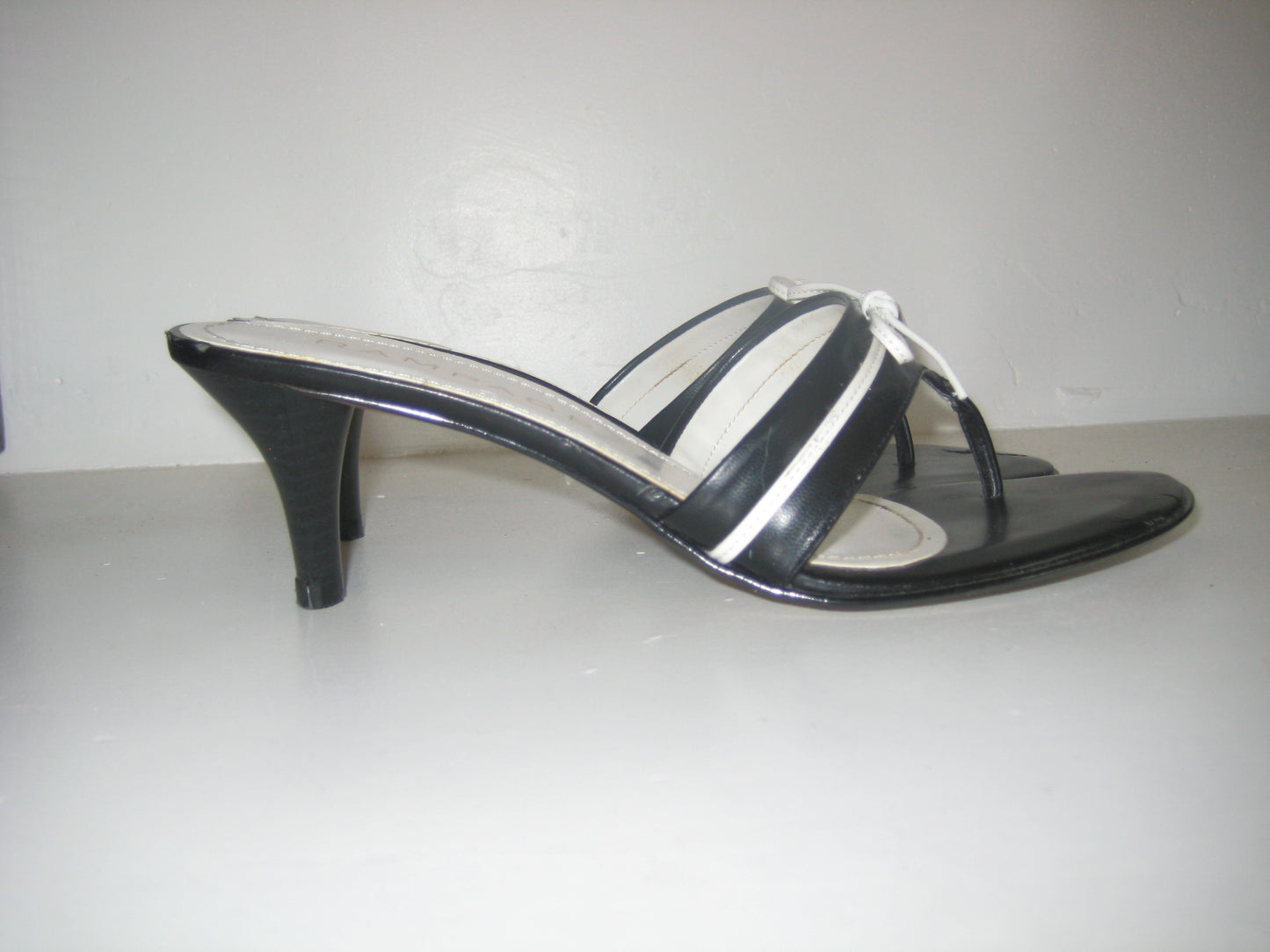 Tuxedo Bow Sandals 8