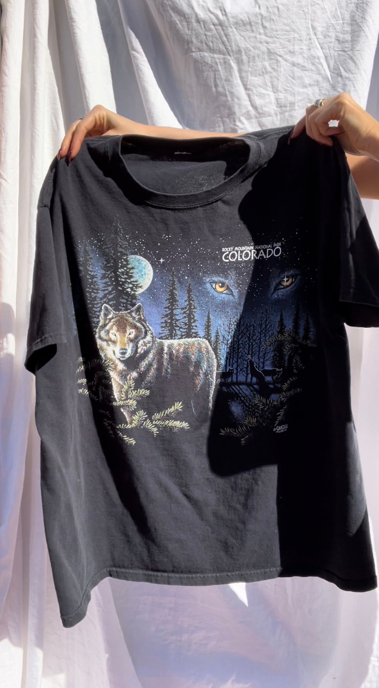 Vtg Rocky Mountain Wolf Tee