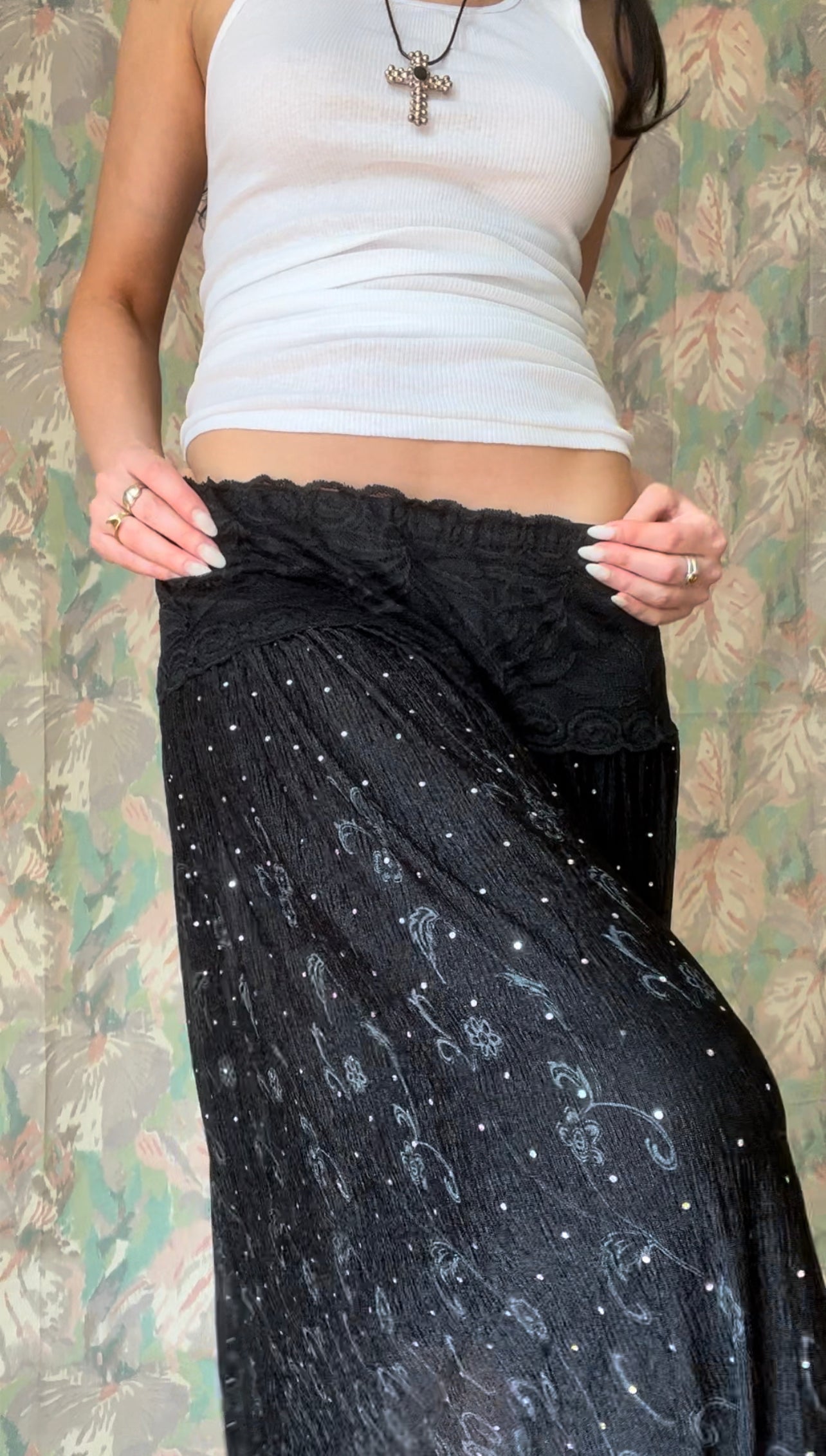 Disco Glitter Maxi Skirt