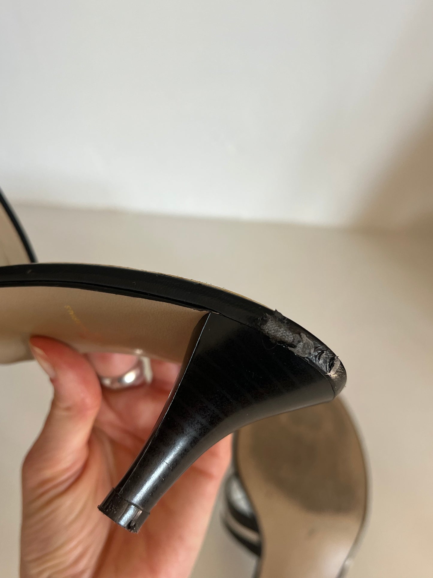 Tuxedo Bow Sandals 8