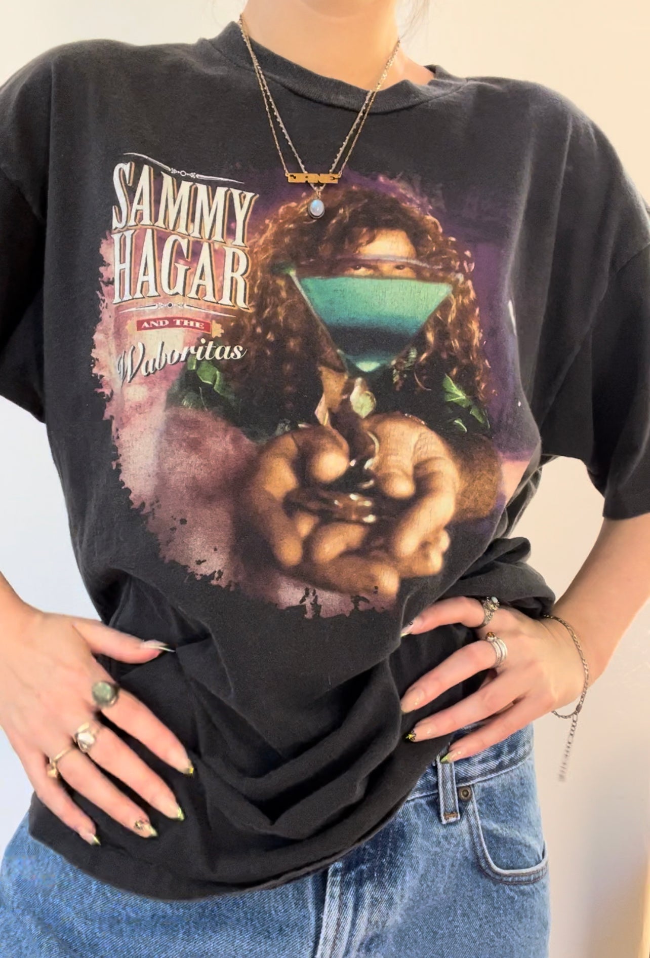 Vtg Sammy Hagar Martini Tee