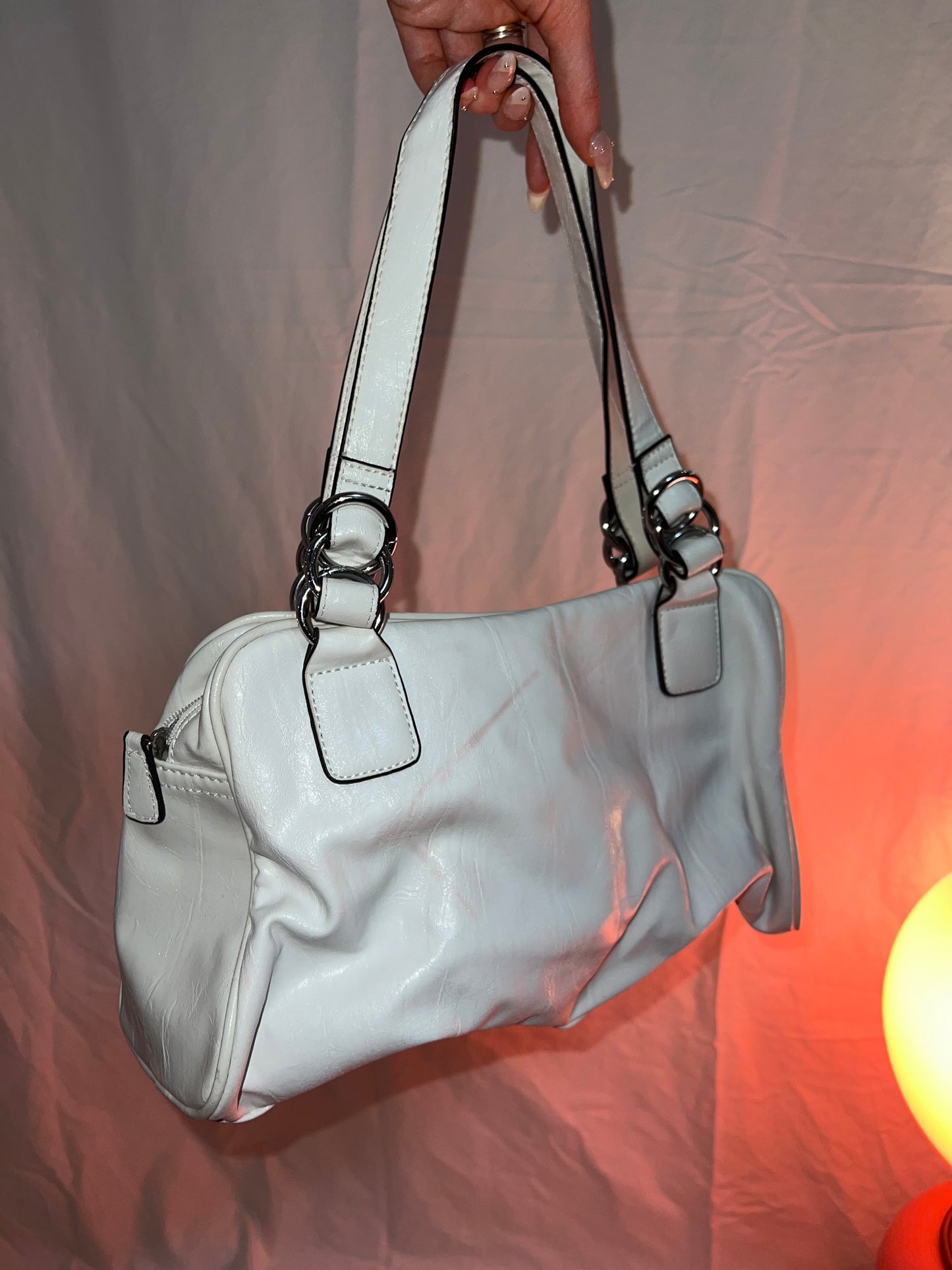 White Stud City Bag