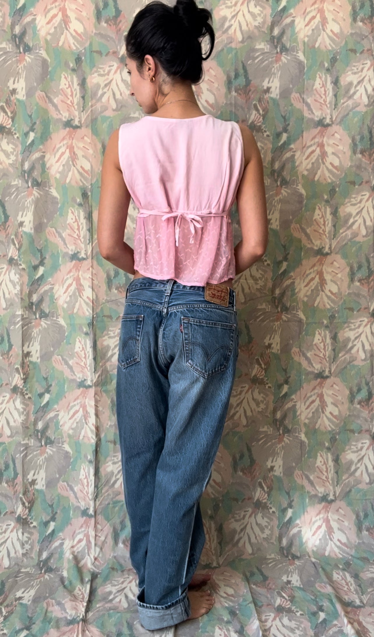 Vintage Pink Baby Doll Top