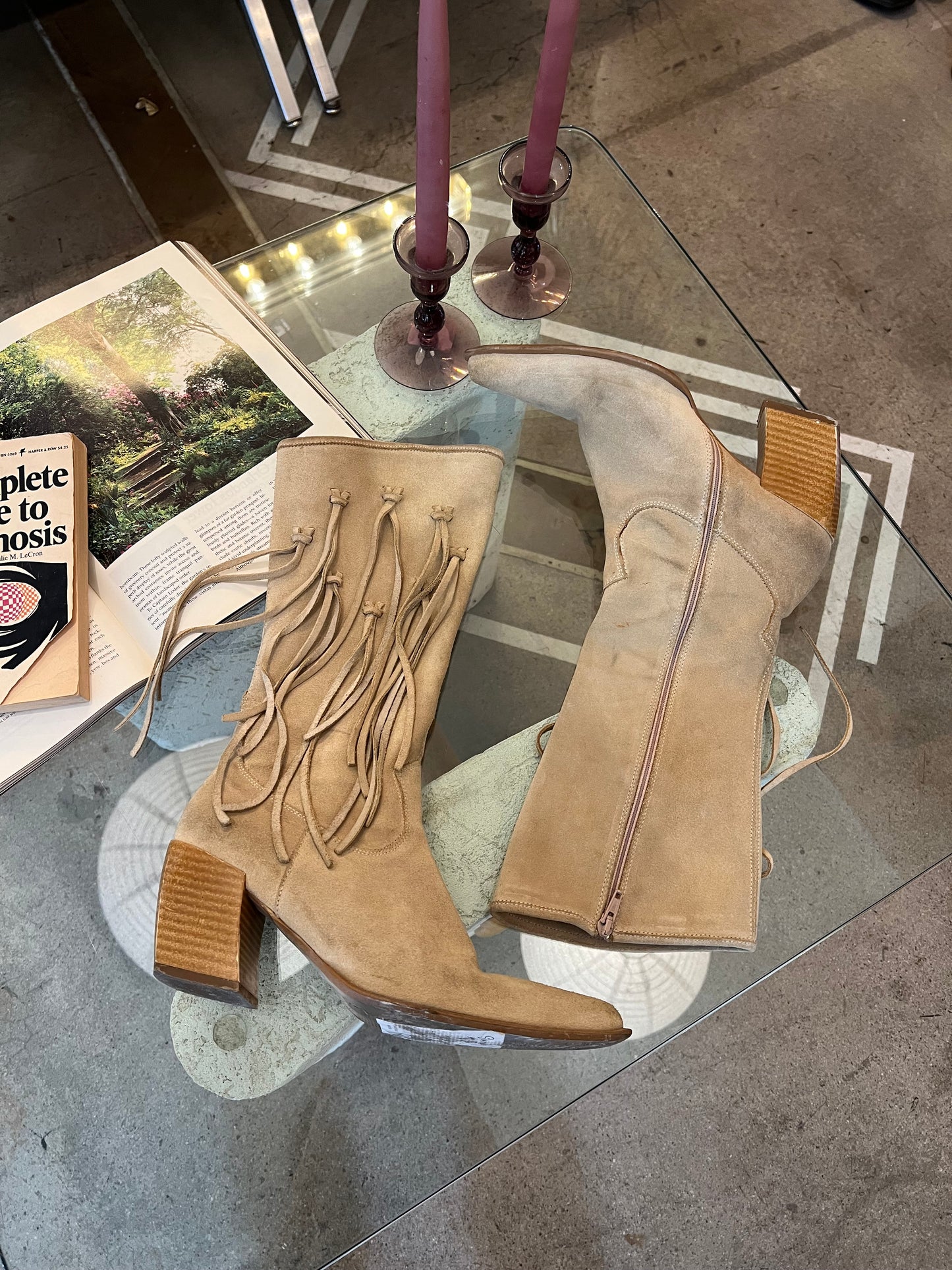 Italy Fringe Suede Boots