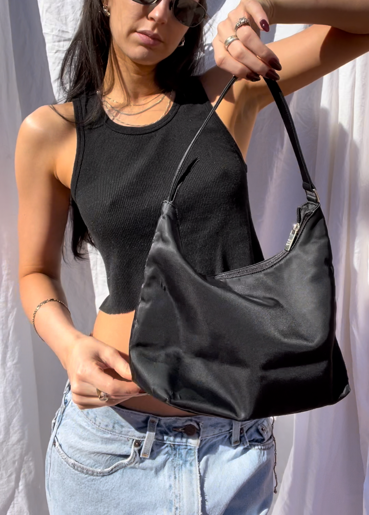 Classic Nylon Shoulder Bag