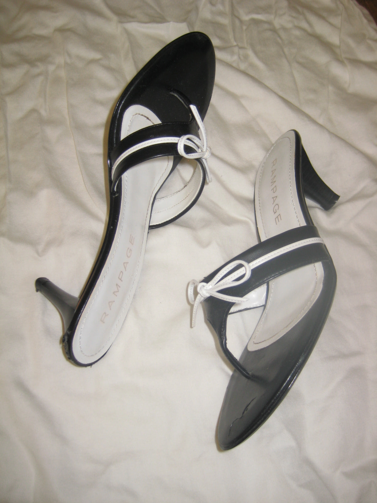 Tuxedo Bow Sandals 8