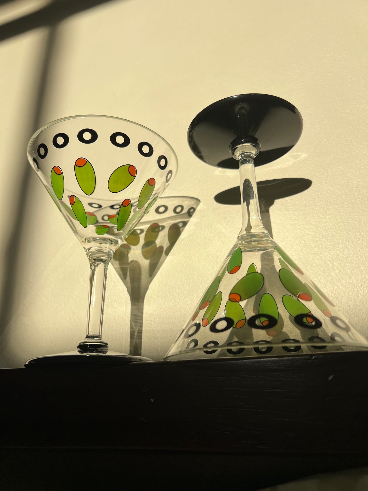 Olive You Plastic Martini Glasses Set