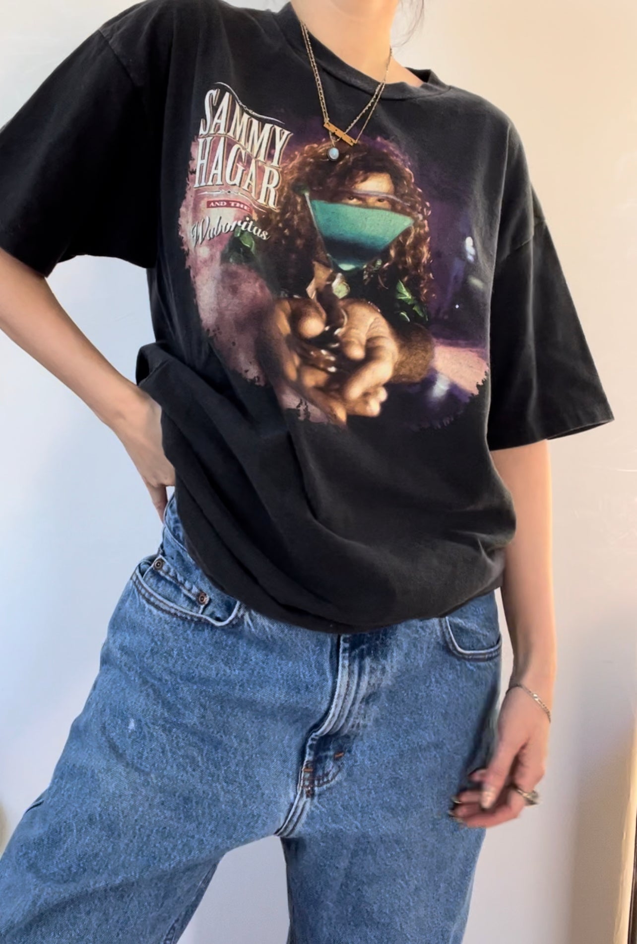 Vtg Sammy Hagar Martini Tee