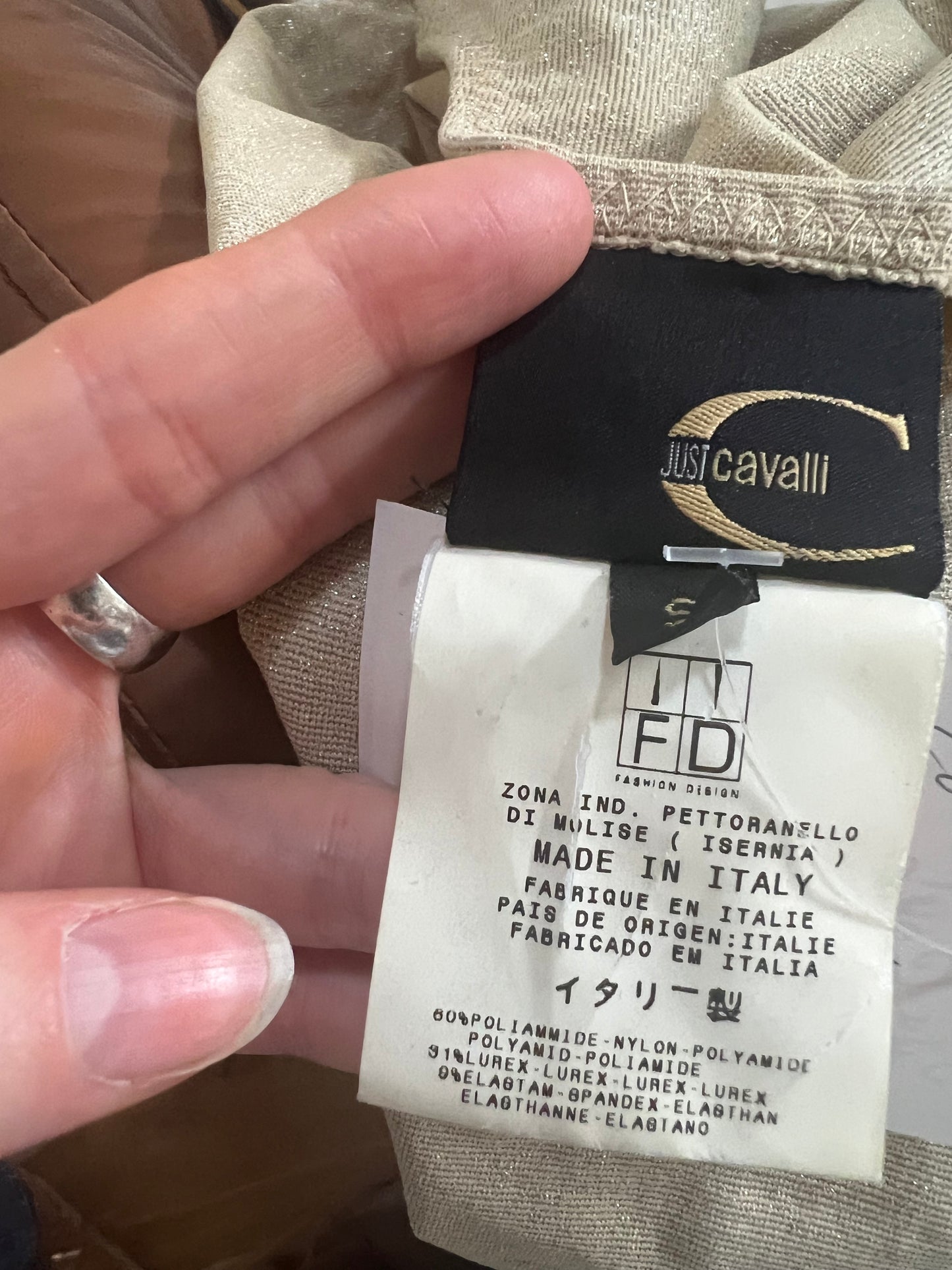 Vintage Roberto Cavalli 'We're Golden' Tank