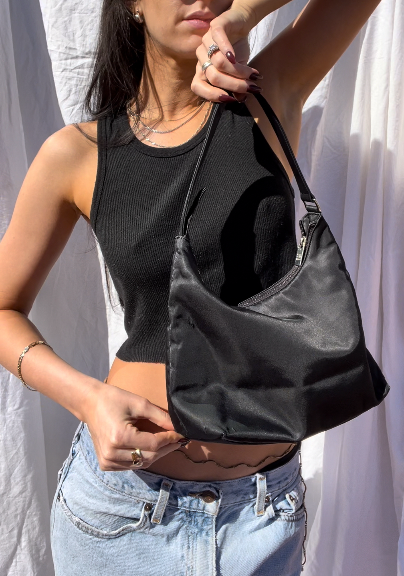 Classic Nylon Shoulder Bag