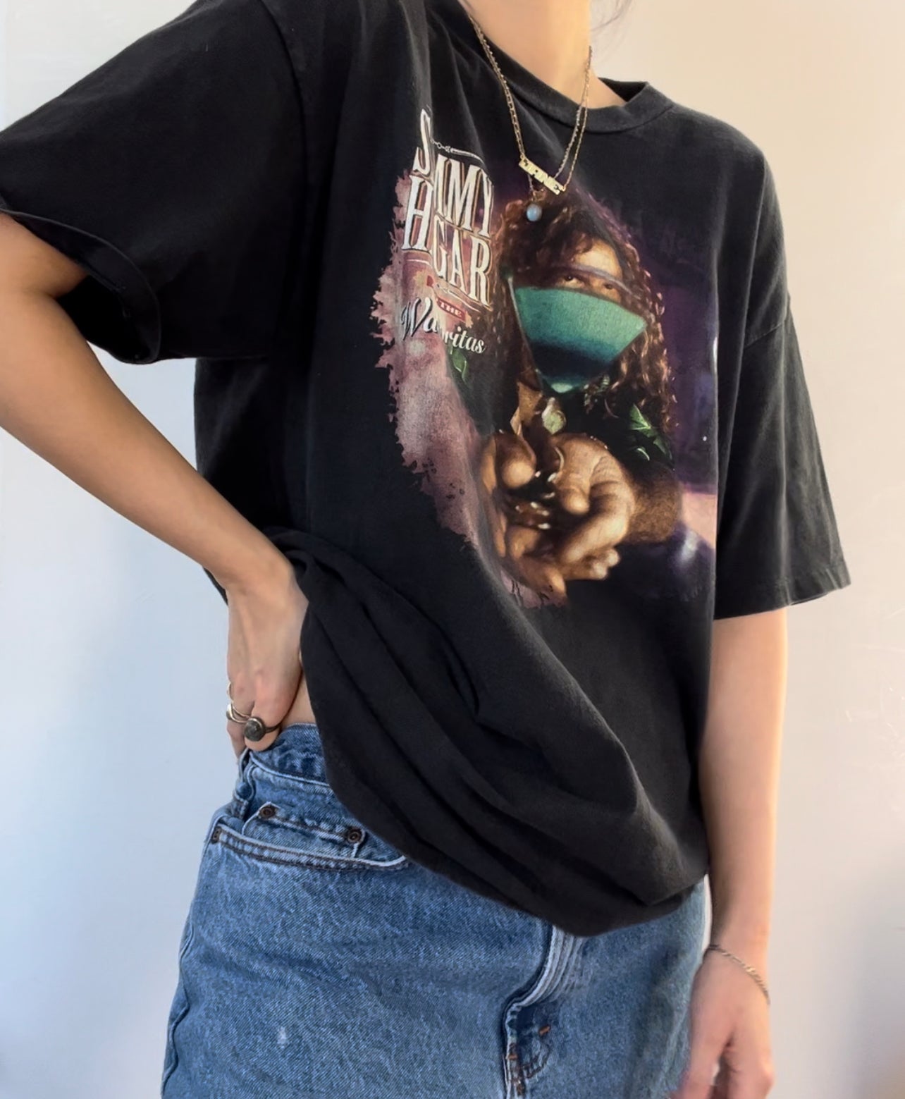 Vtg Sammy Hagar Martini Tee