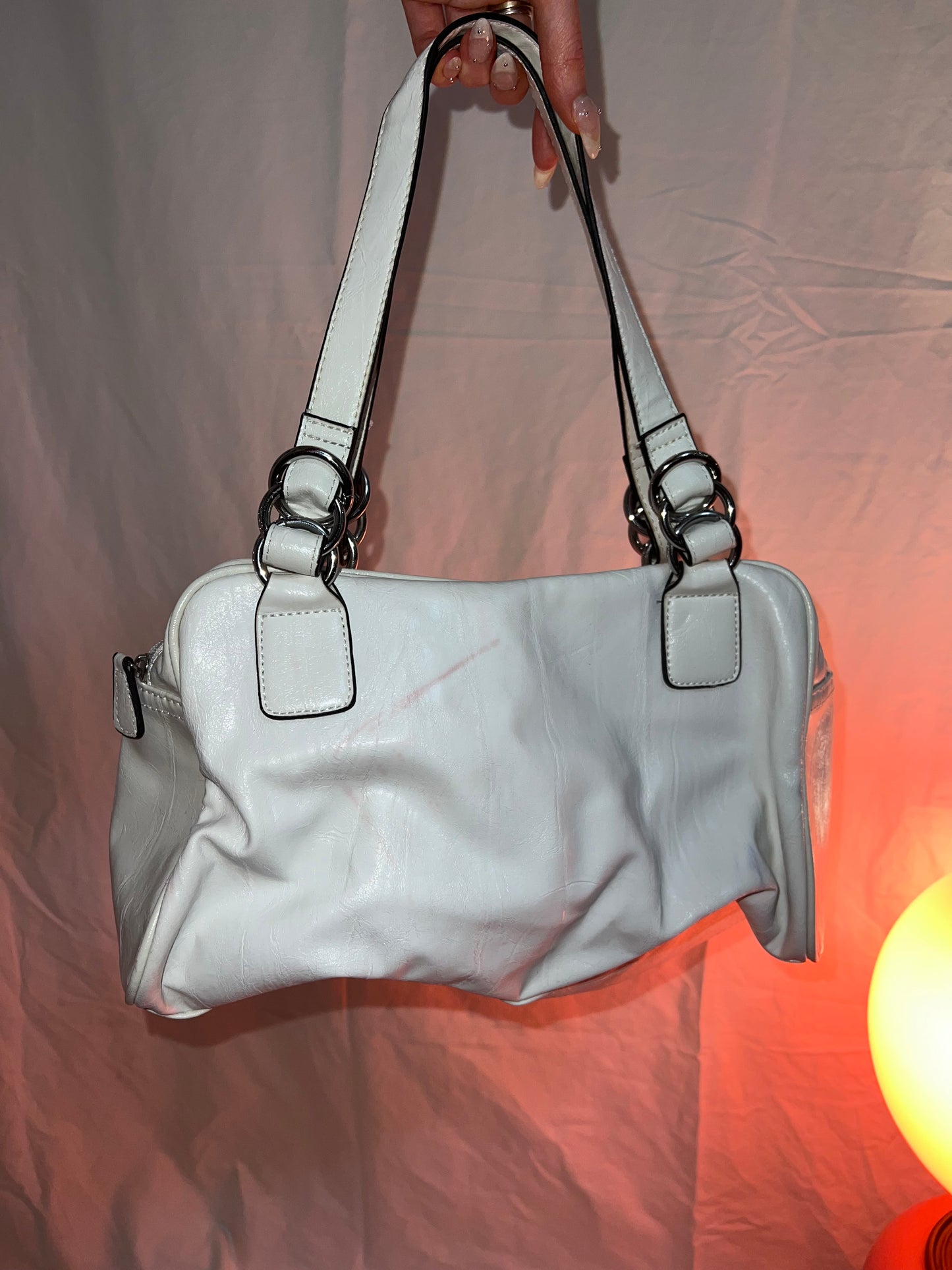 White Stud City Bag