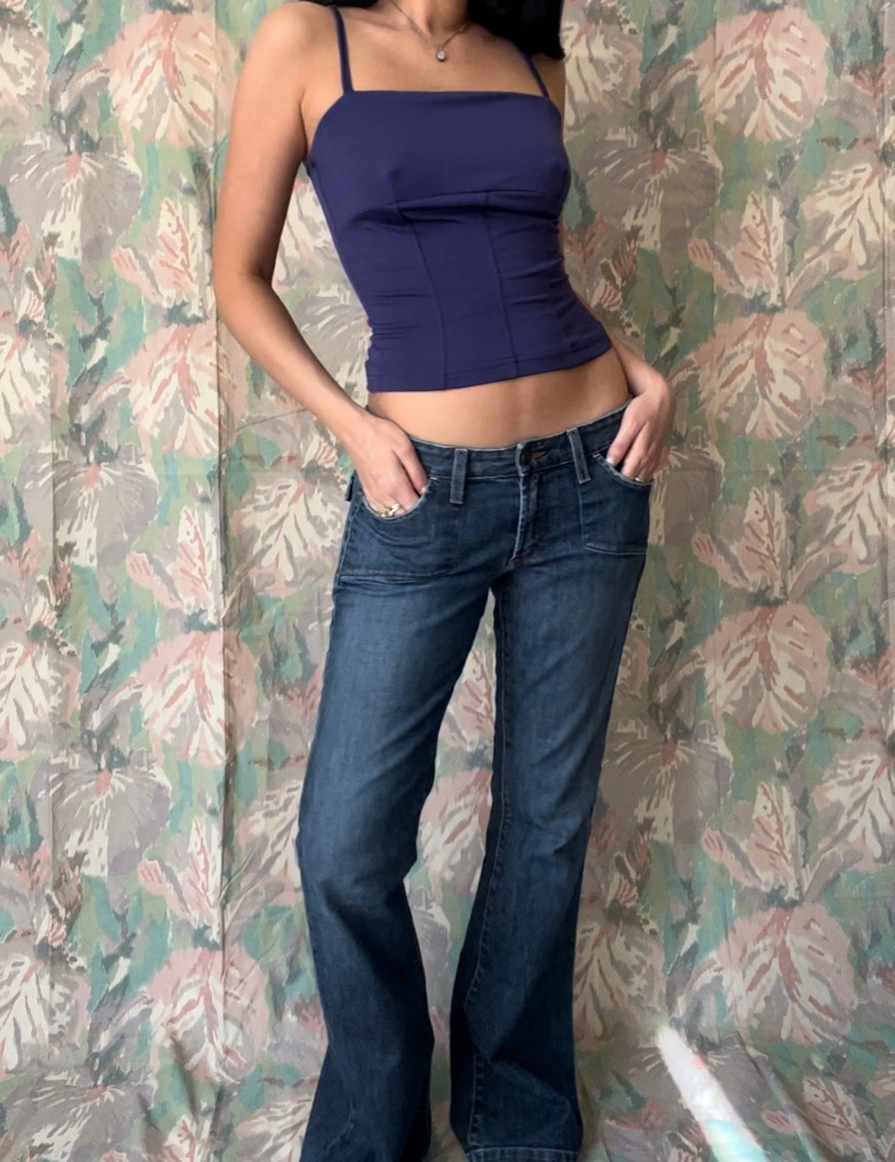 Vtg XOXO Indigo Top