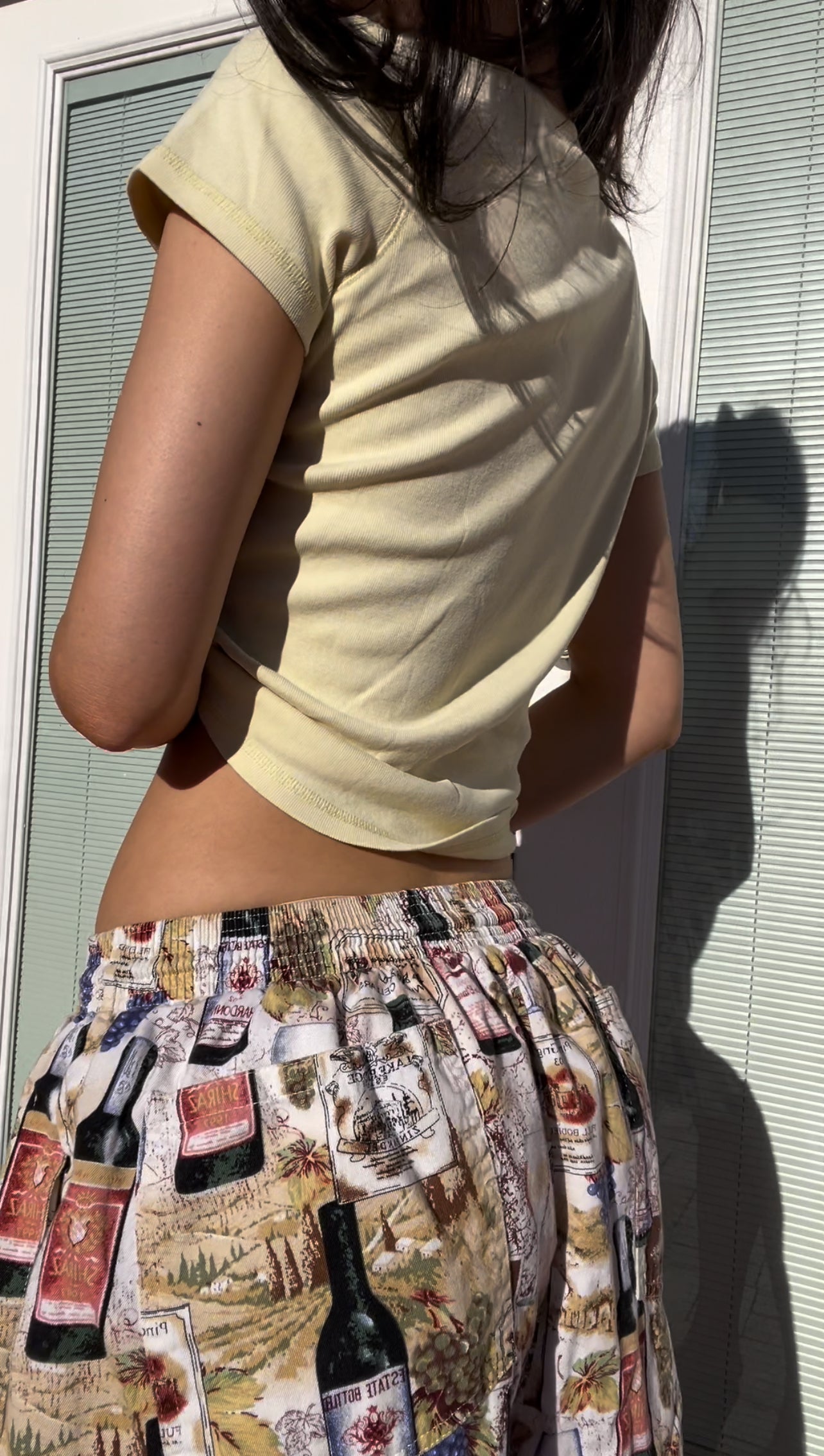 Wine Print Shorts