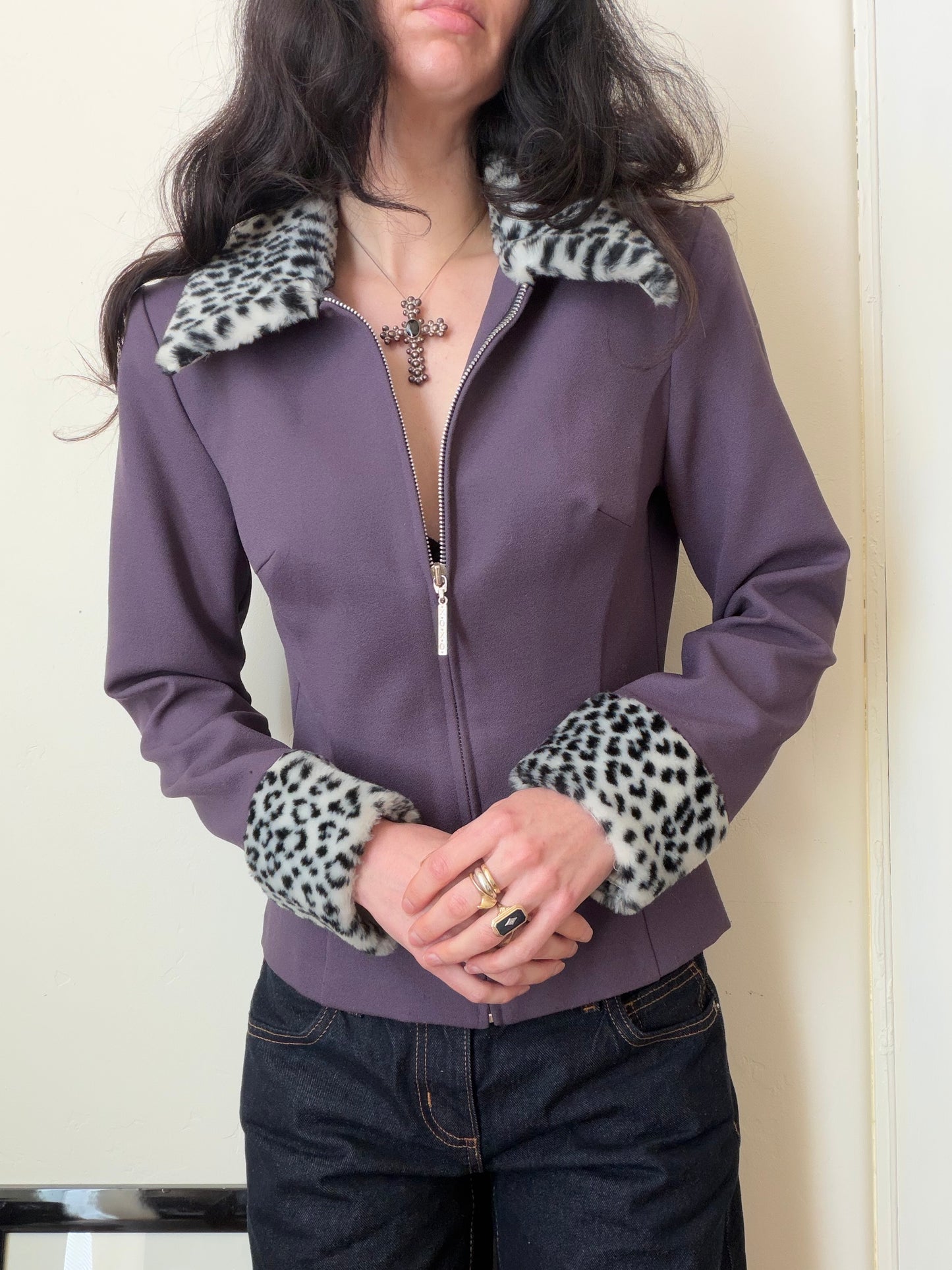 Vintage Snow Leopard Jacket