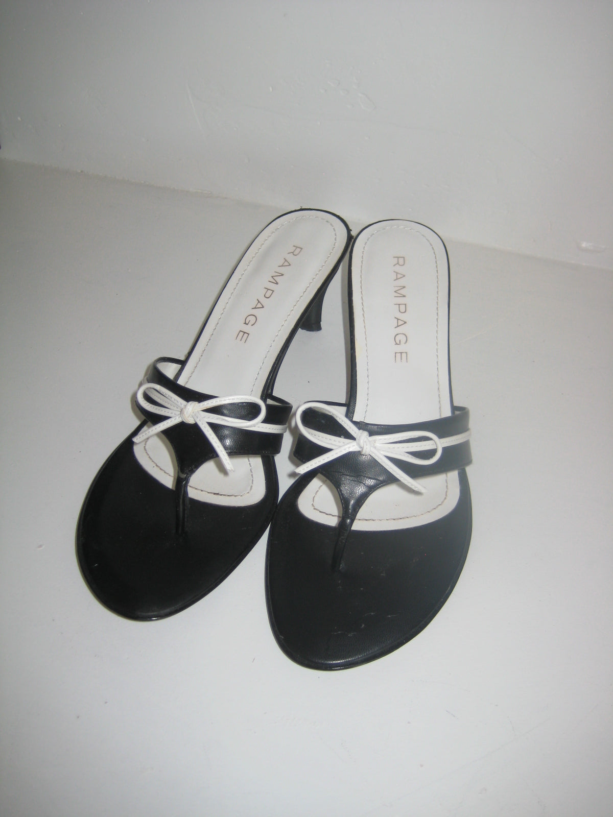 Tuxedo Bow Sandals 8
