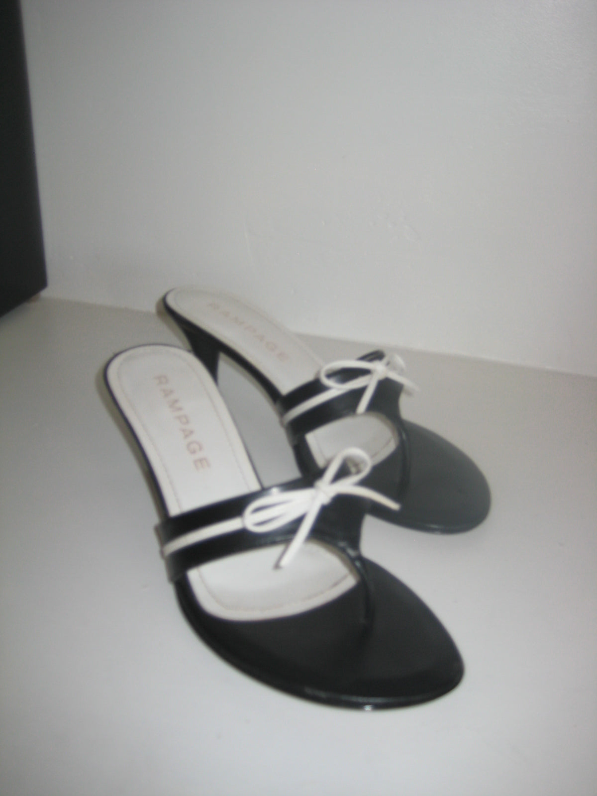 Tuxedo Bow Sandals 8