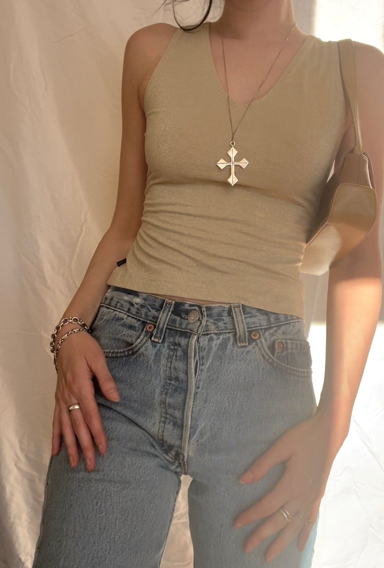 Vintage Roberto Cavalli 'We're Golden' Tank
