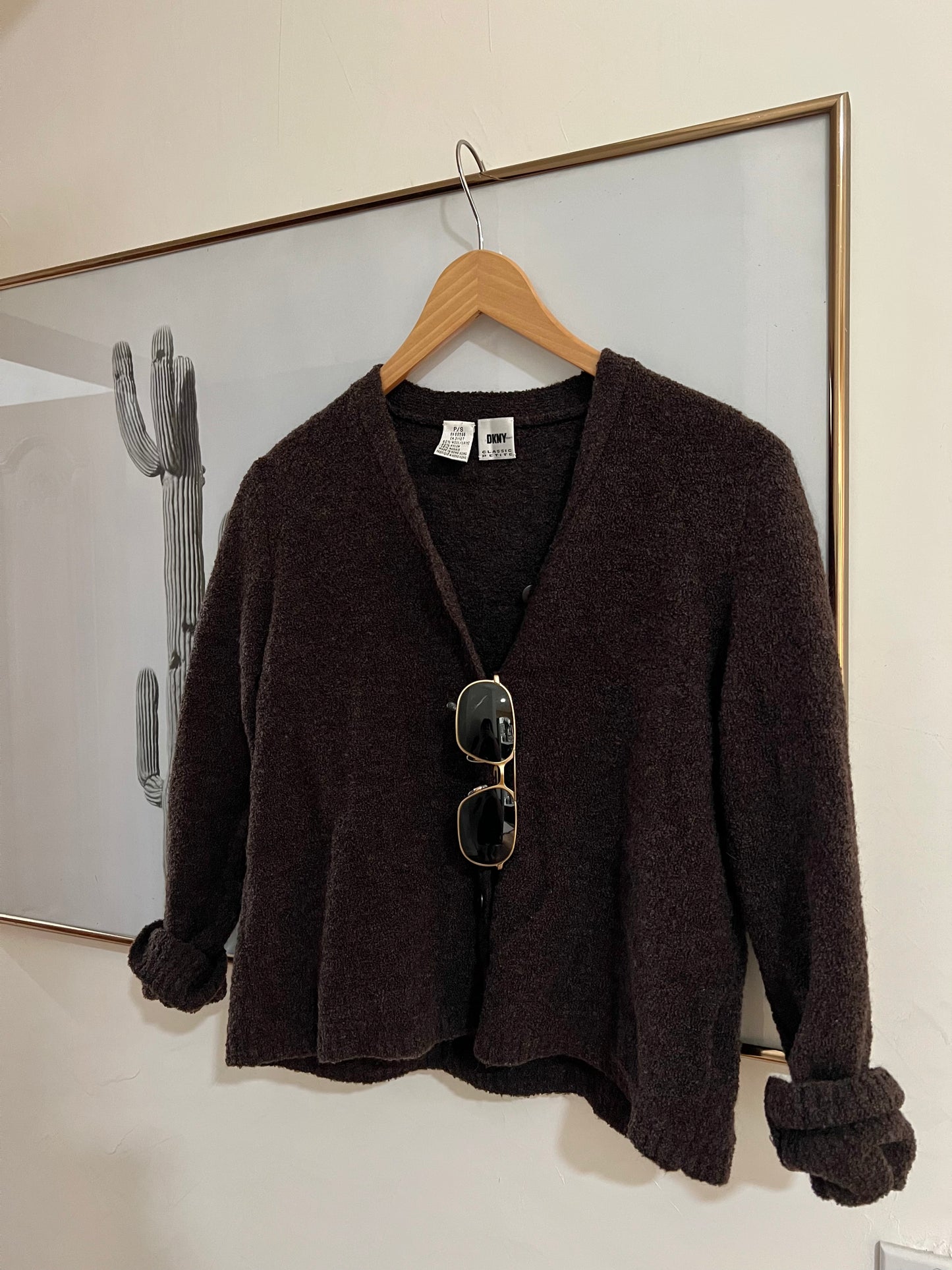 DNKY Brown Knit Cardi