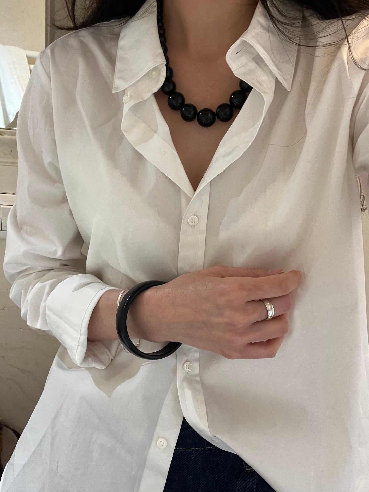 Black Bead Necklace