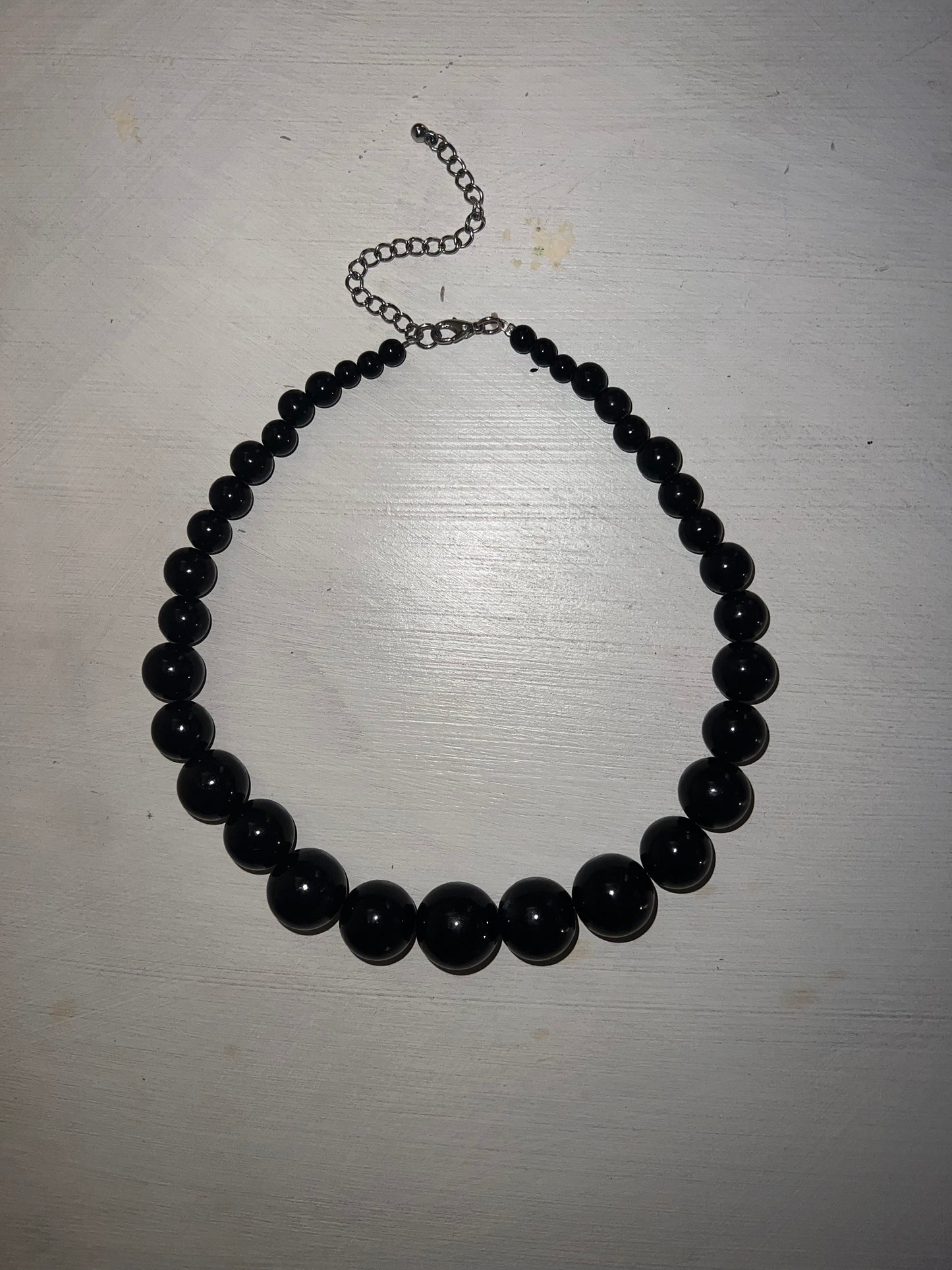 Black Bead Necklace