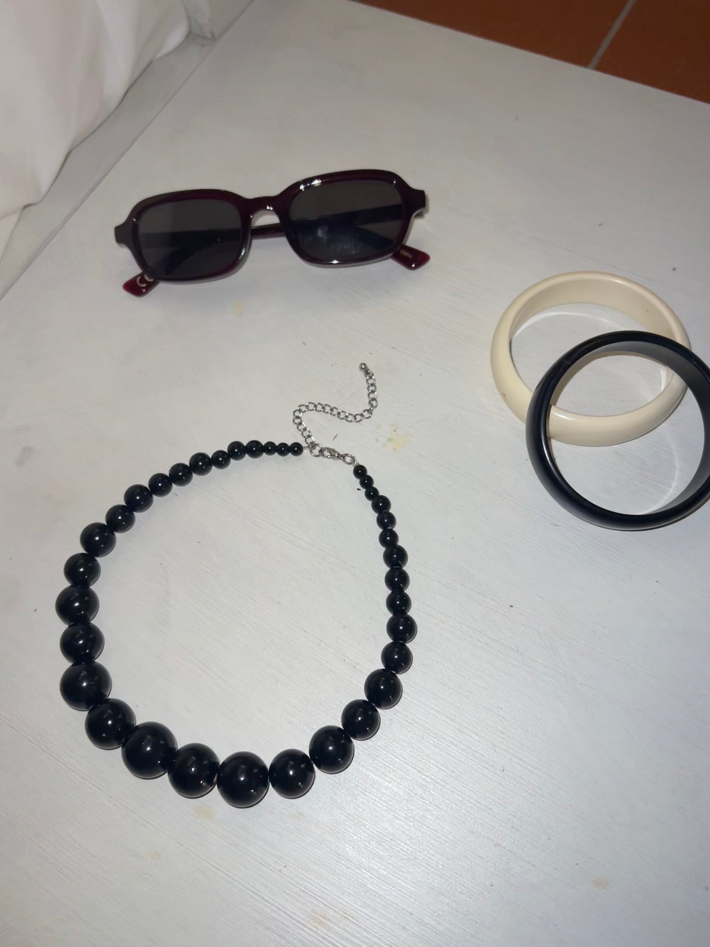 Black Bead Necklace