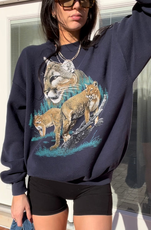 Vintage Mountain Lion Sweater