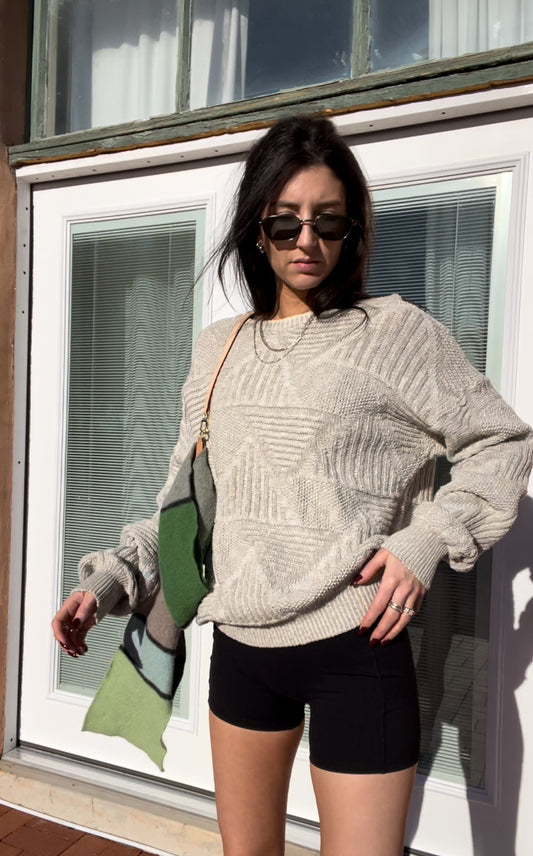 Vintage Italy Triangle Knit Sweater