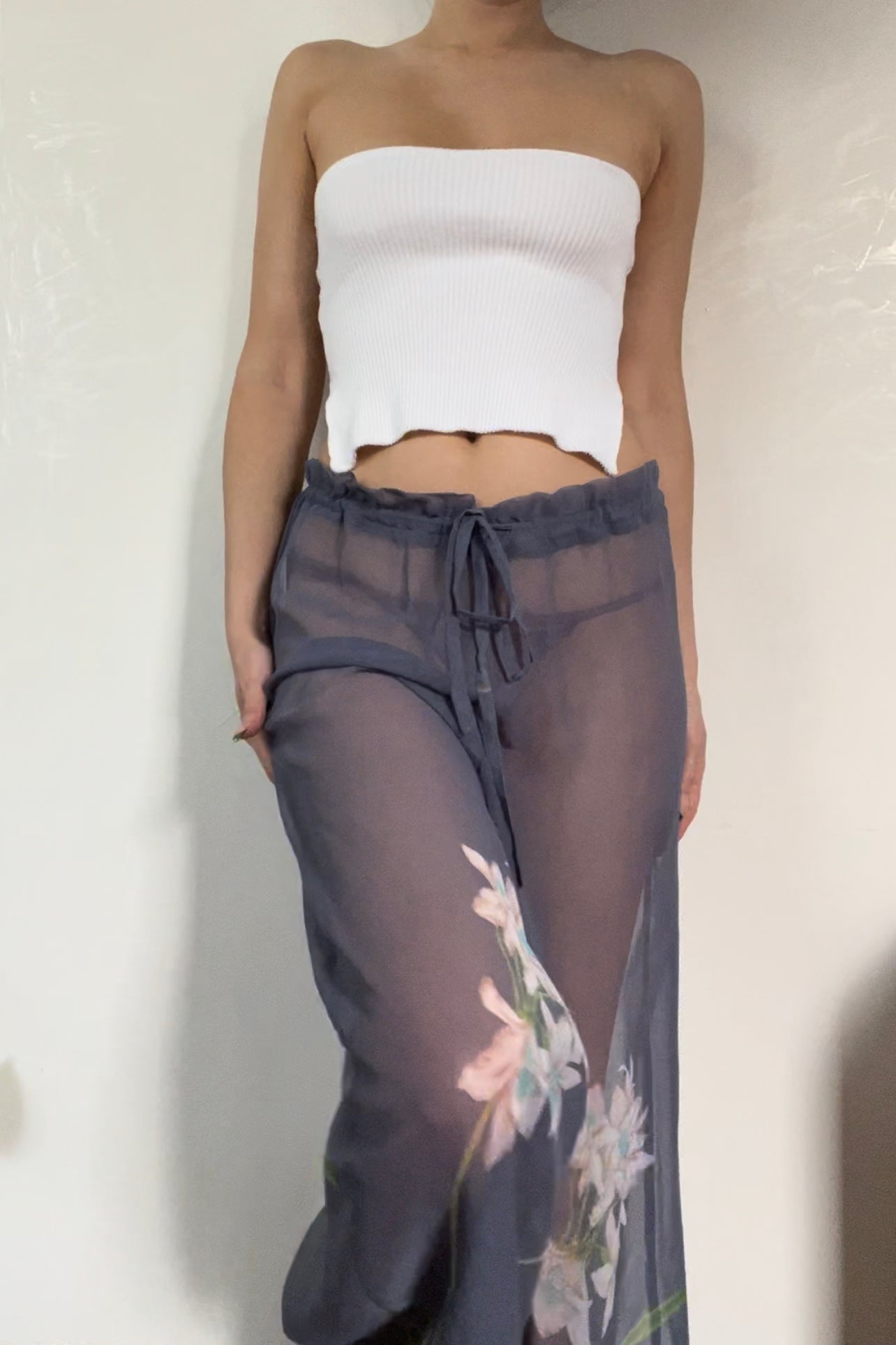 Sheer Lily Drawstring Pants