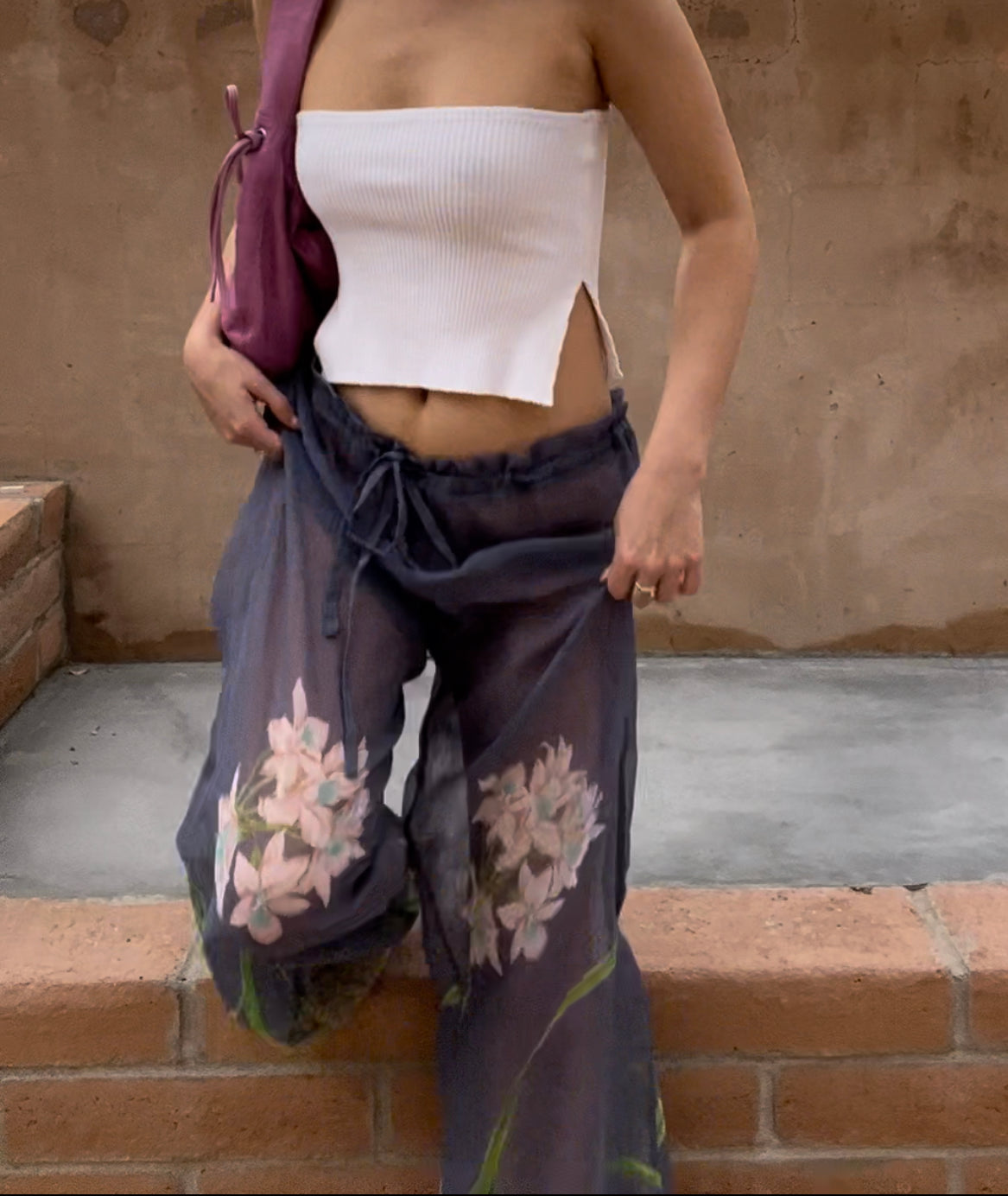 Sheer Lily Drawstring Pants