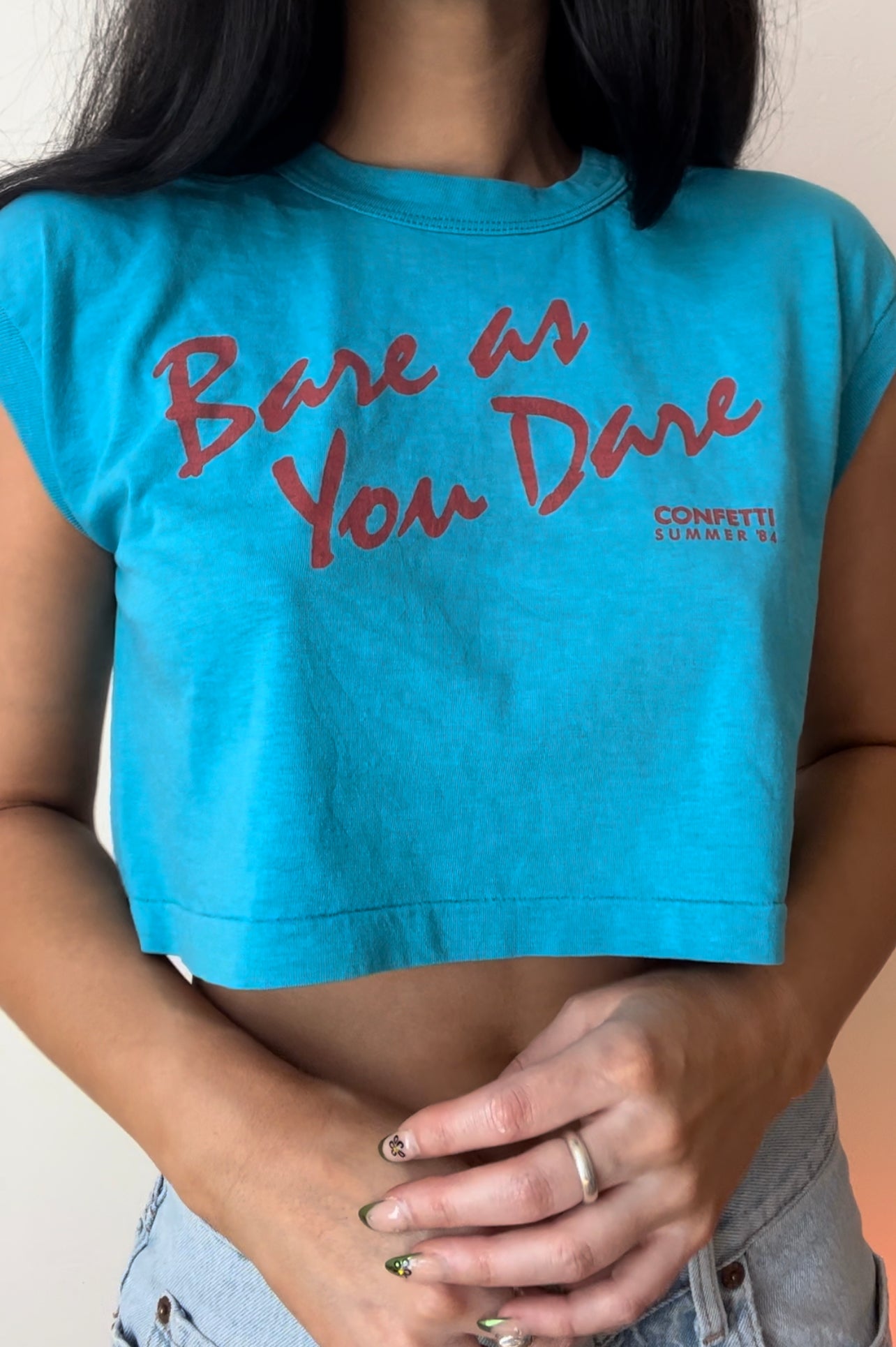 Vtg Bare As You Dare Crop