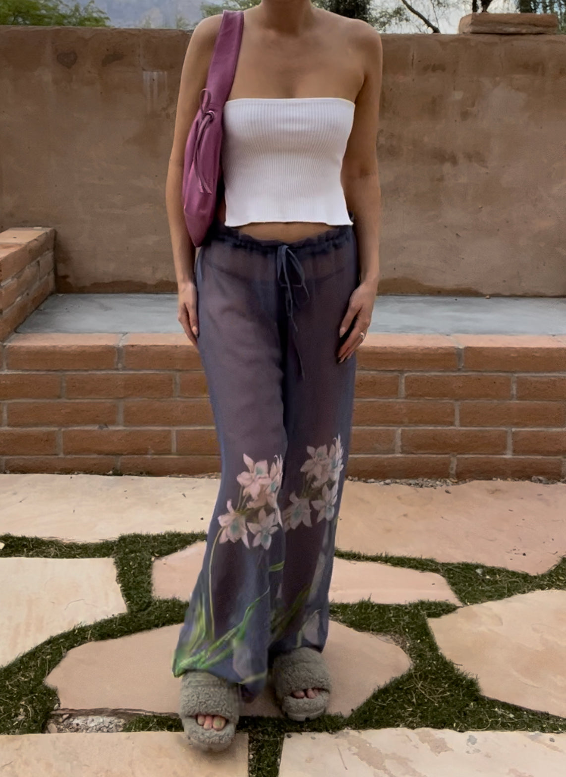 Sheer Lily Drawstring Pants