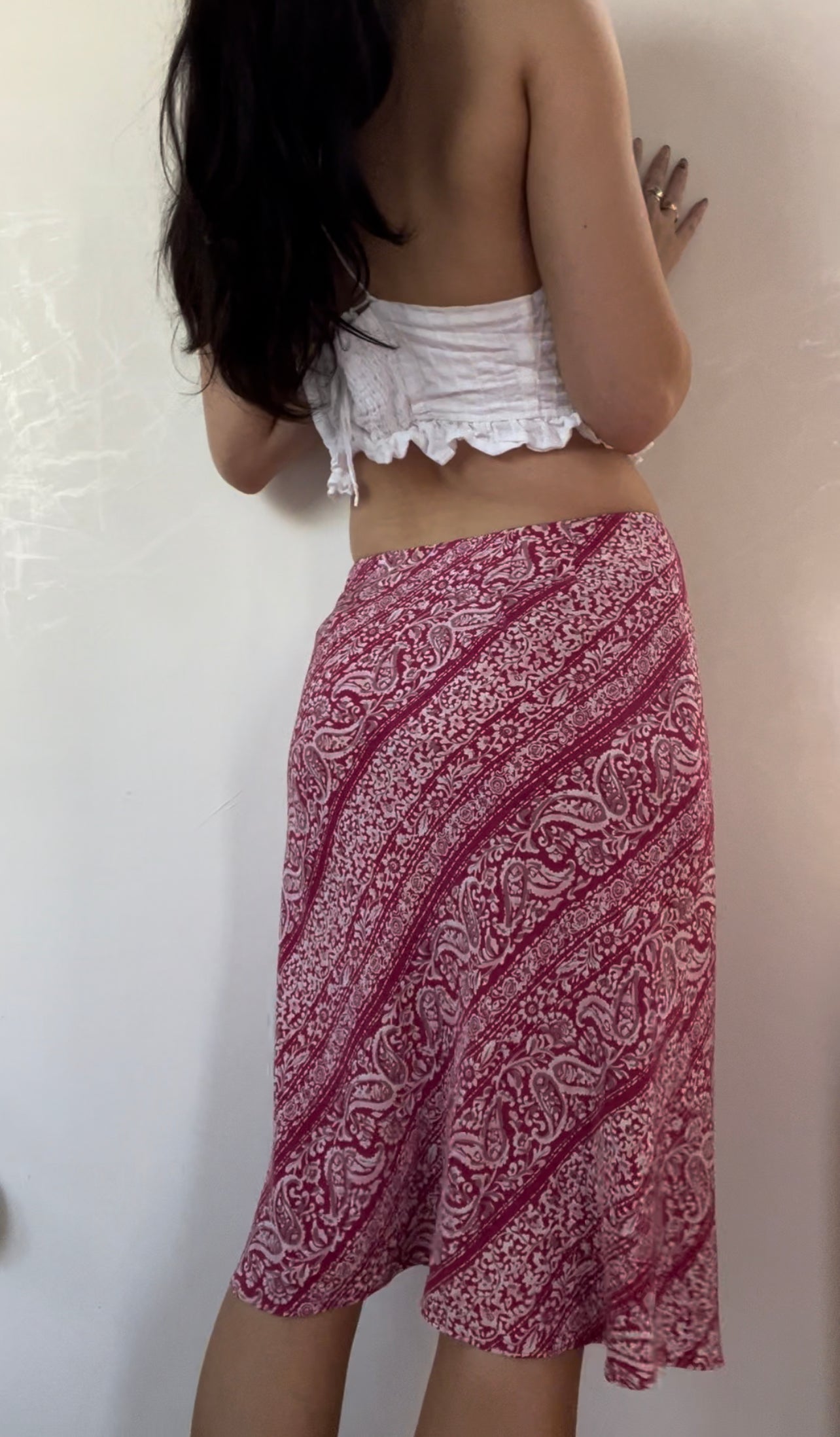 Vintage Silk Paisley Skirt