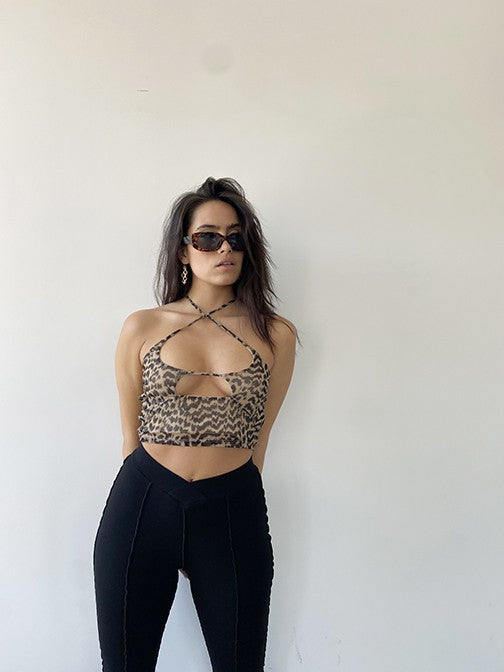 Dusty Cat Crop Top
