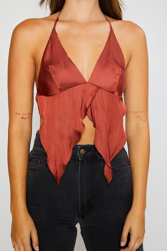 Ashlee Halter Top | Rust