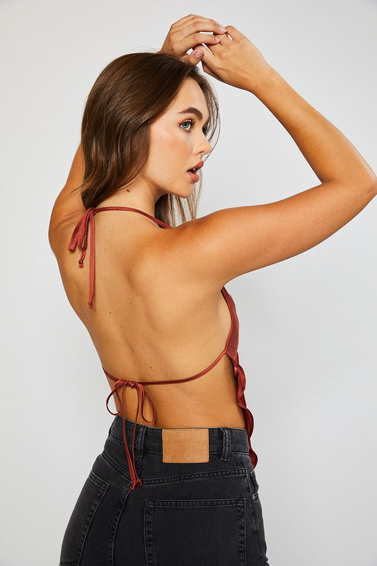 Ashlee Halter Top | Rust
