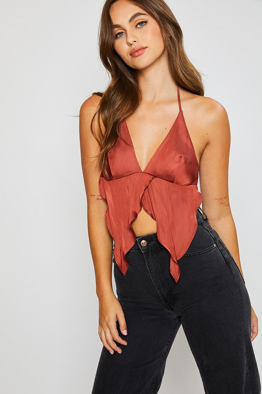 Ashlee Halter Top | Rust