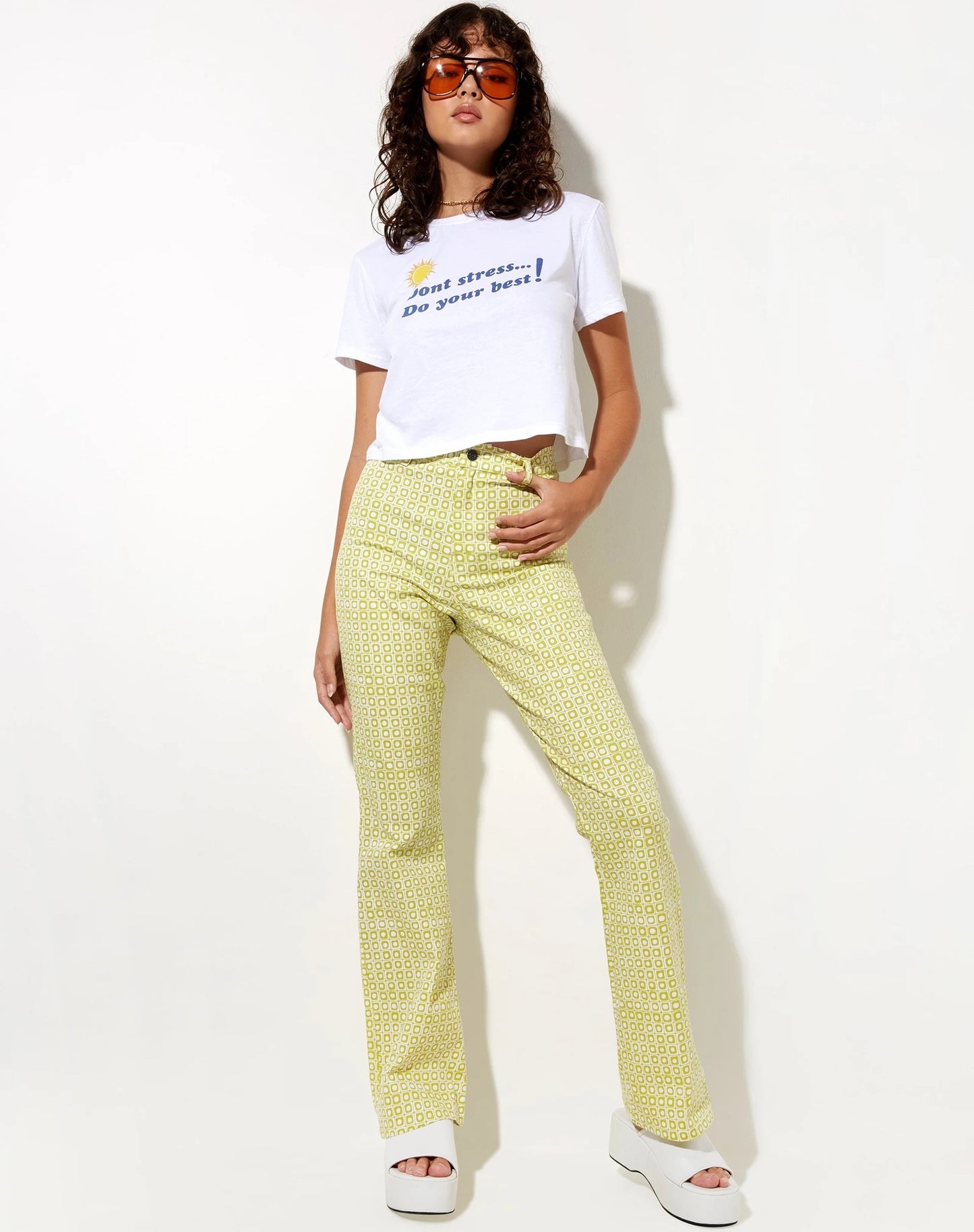 Zoven Flare Trousers by Motel Rocks
