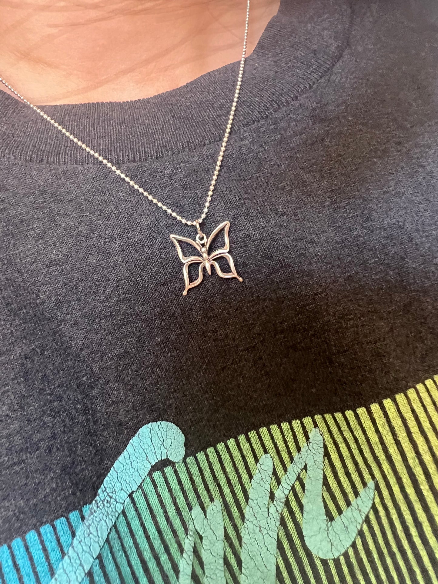 Sterling Silver Butterfly Baby Necklace