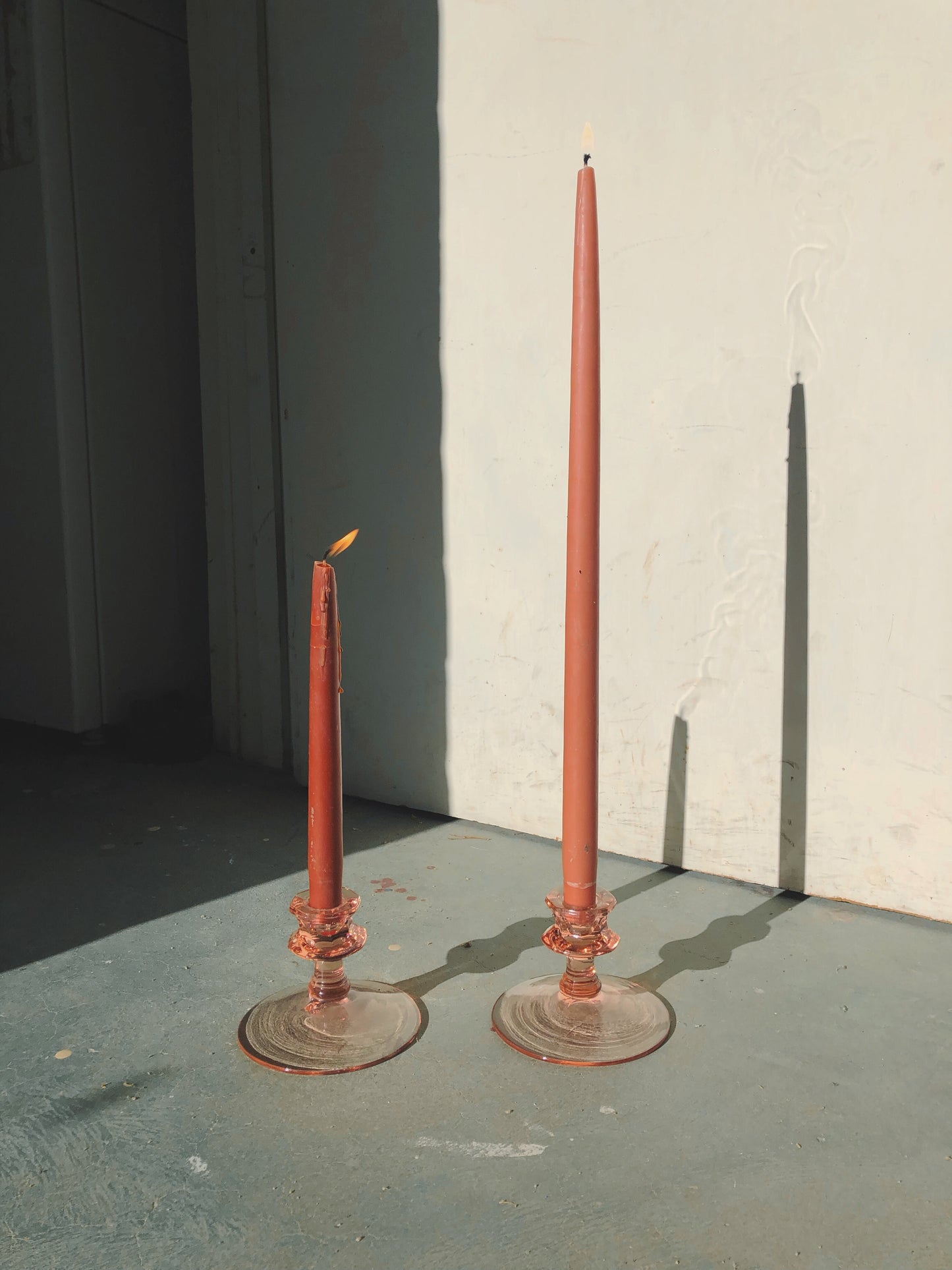 Candy Glass Candleholders