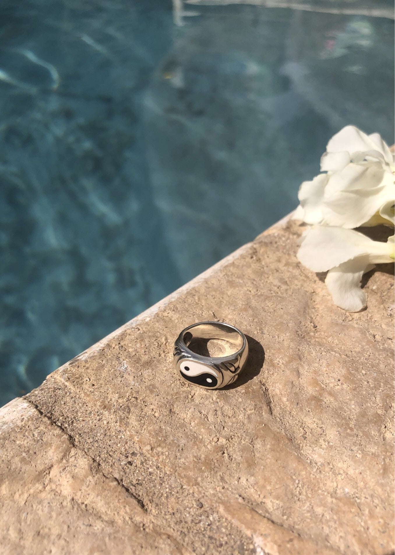 Elongated Yin Yang Ring