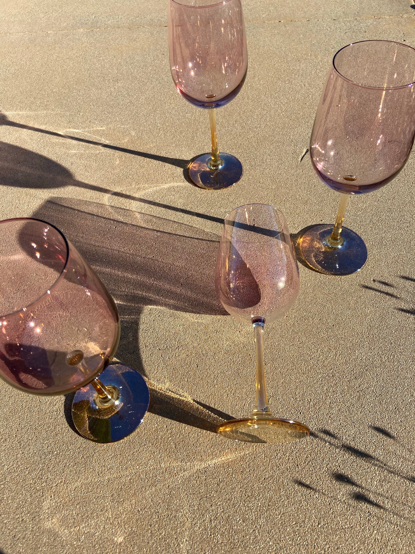 Amber Stems Wine Glass Set | 4