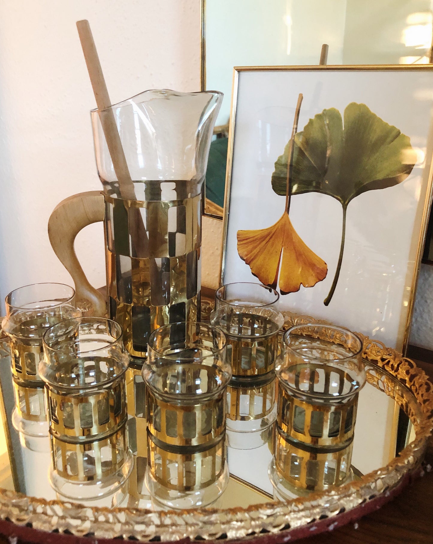 Retro Decanter & Shot Glass Set