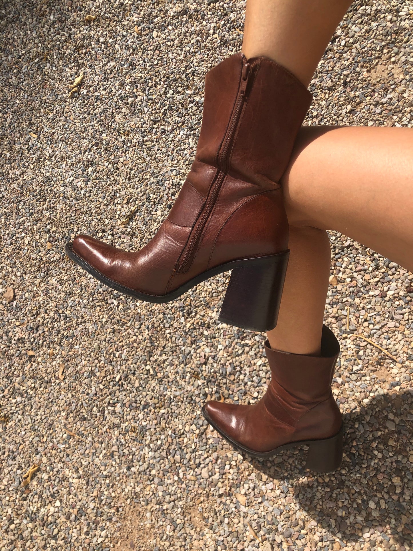 Block Heel Booties / 8