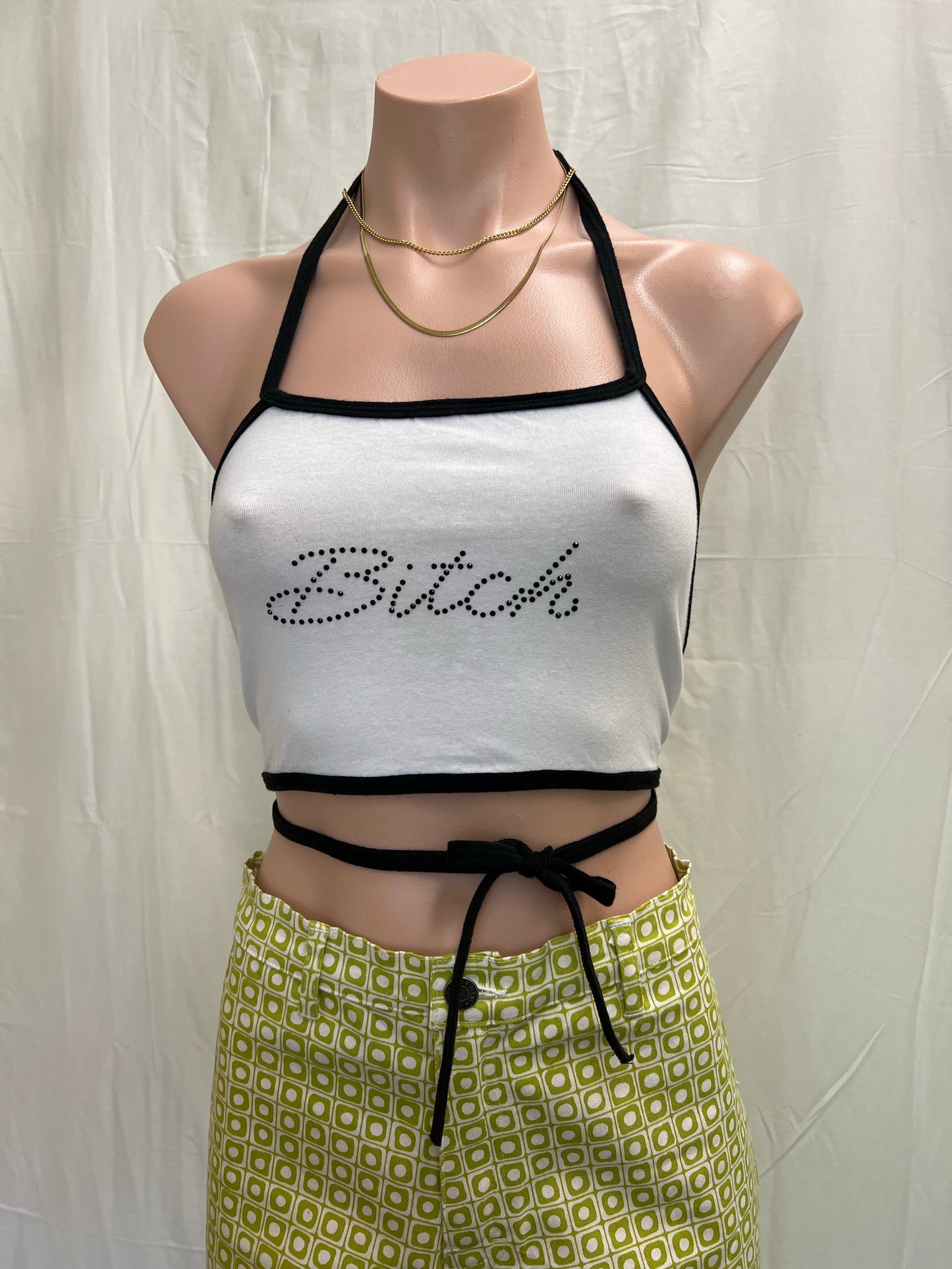 Vintage B Halter Crop