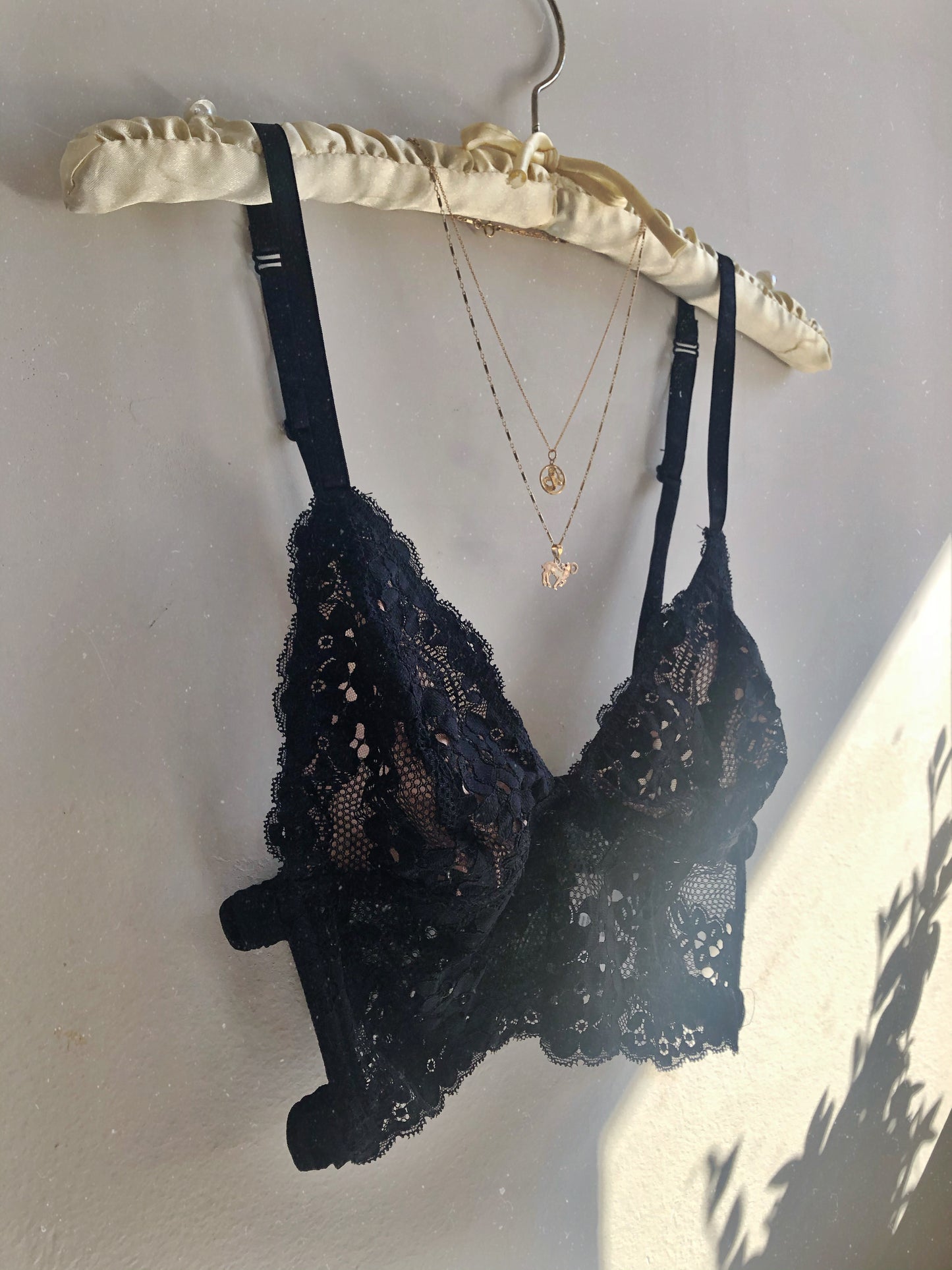 Black Lace Cage Crop