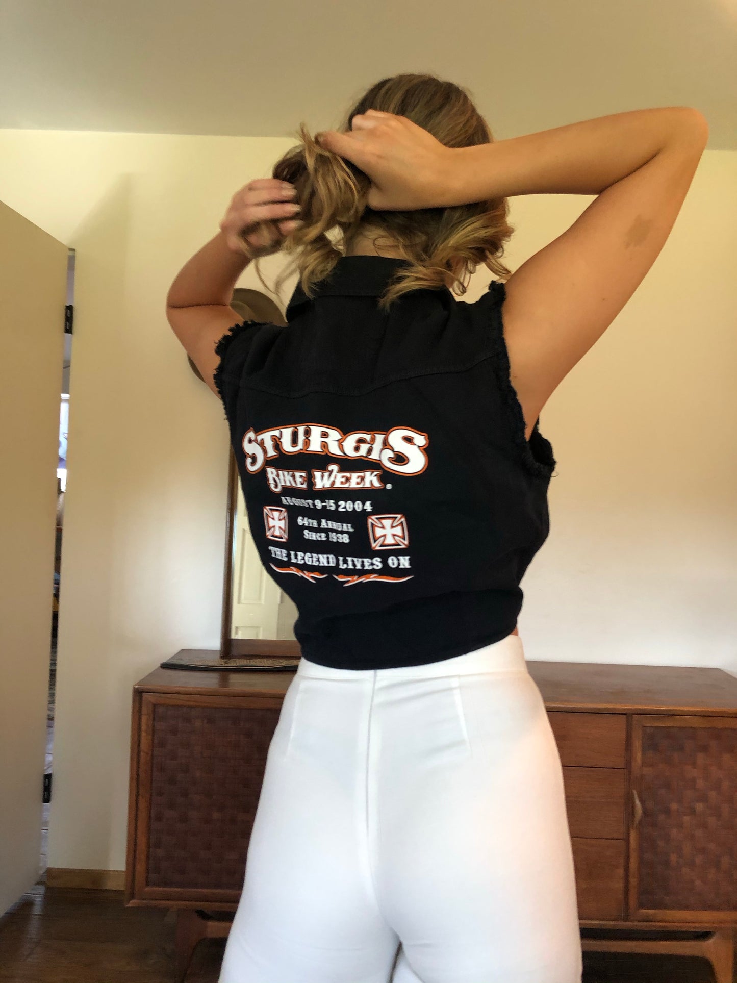 Black Bike Week Tie Top