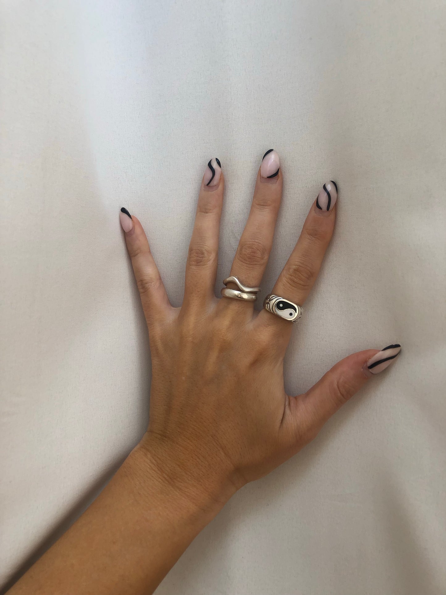 Elongated Yin Yang Ring